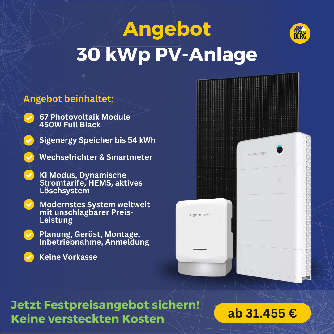 30 kwp photovoltaik anlage inkl. speicher und montage