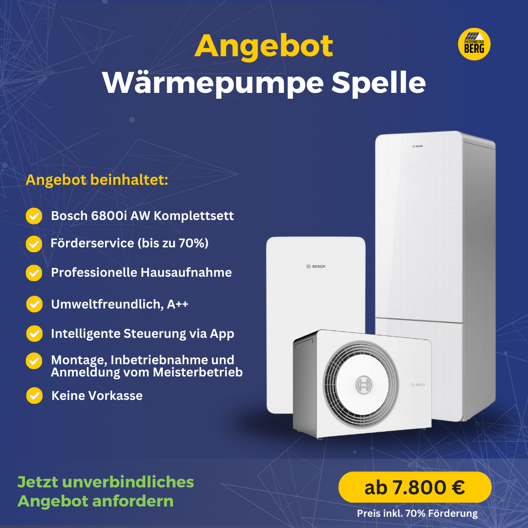Wärmepumpe Spelle inkl. Montage, Inbetriebnahme und Anmeldung