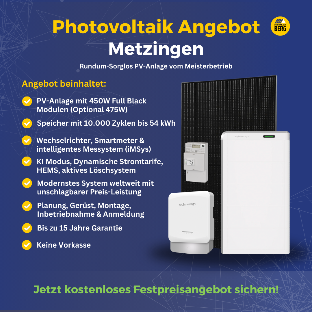photovoltaik Metzingen 5-30 kwp angebot inkl. speicher und montage