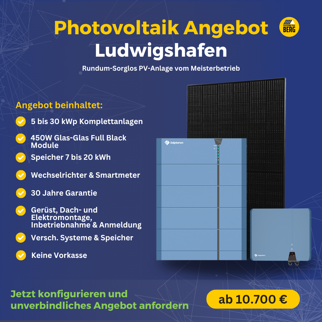 photovoltaik Ludwigshafen 5-30 kwp angebot inkl. speicher und montage