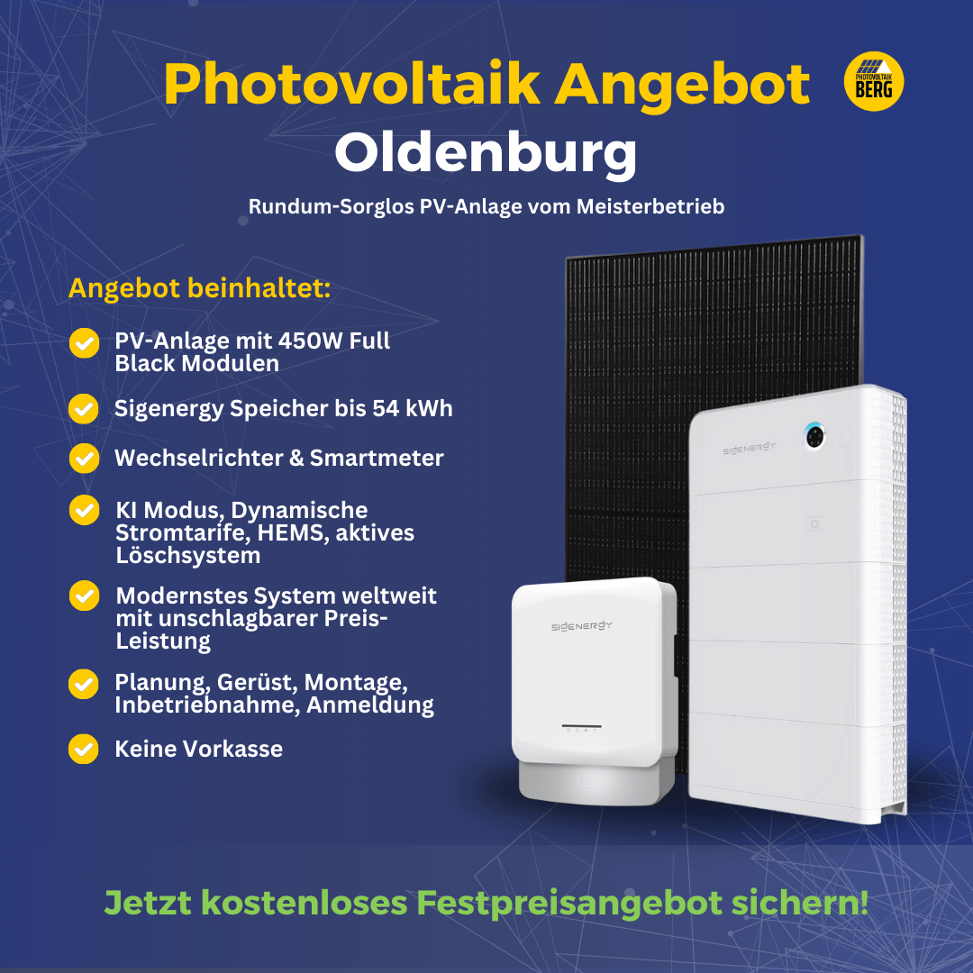 photovoltaik Oldenburg 5-30 kWp angebot inkl. speicher und montage