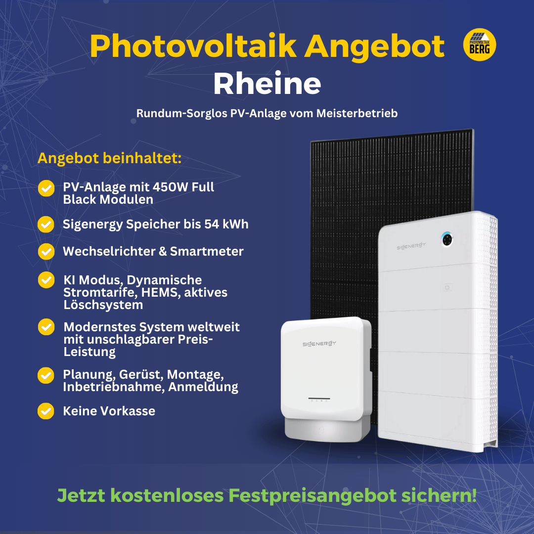 photovoltaik Rheine 5-30 kwp angebot inkl. speicher und montage