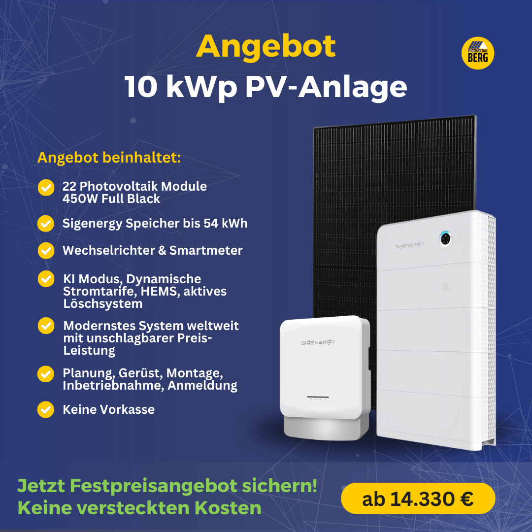 10 kwp photovoltaik anlage inkl. speicher und montage