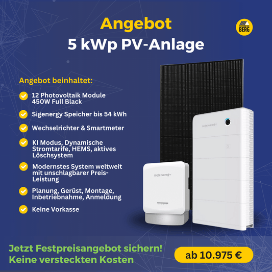 5 kwp photovoltaik anlage inkl. speicher und montage