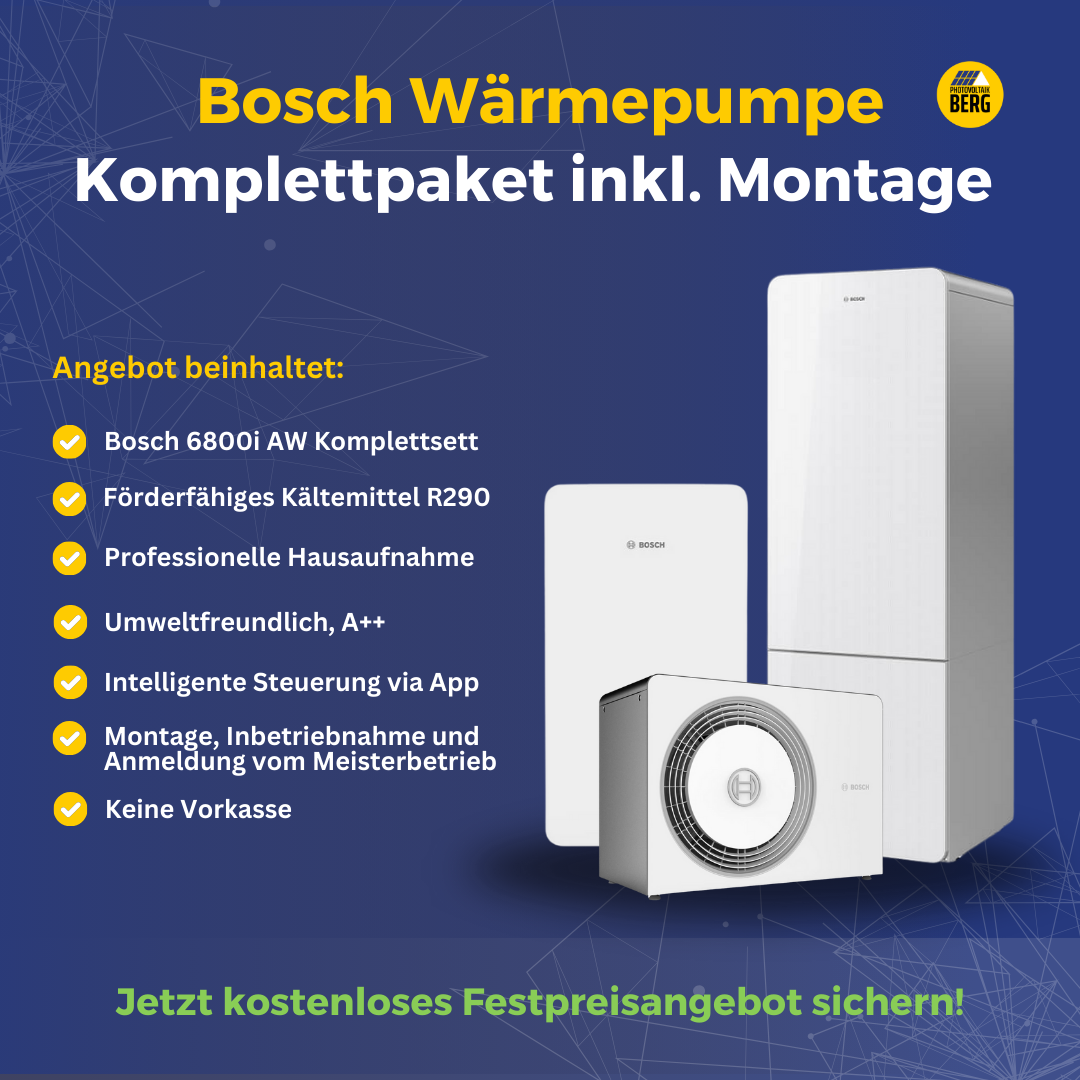 Bosch 6800i AW Komplettpaket inkl. Montage und Inbetriebnahme