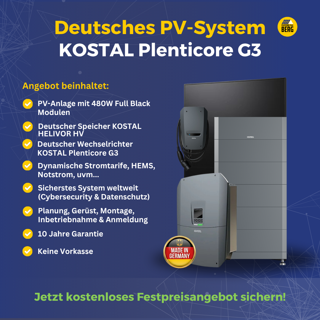 Kostal plenticore g3 photovoltaik angebot inkl. speicher und montage