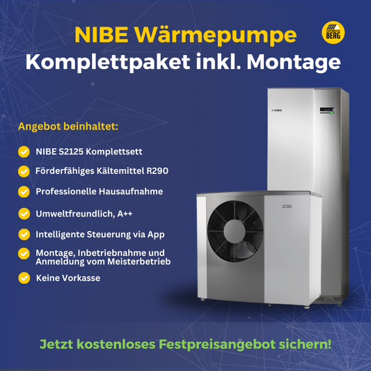 Nibe S2125 Wärmepumpe Komplettpaket inkl. Montage und Inbetriebnahme