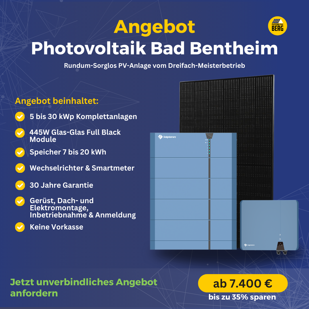 photovoltaik Bad Bentheim 5-30 kwp angebot inkl. speicher und montage