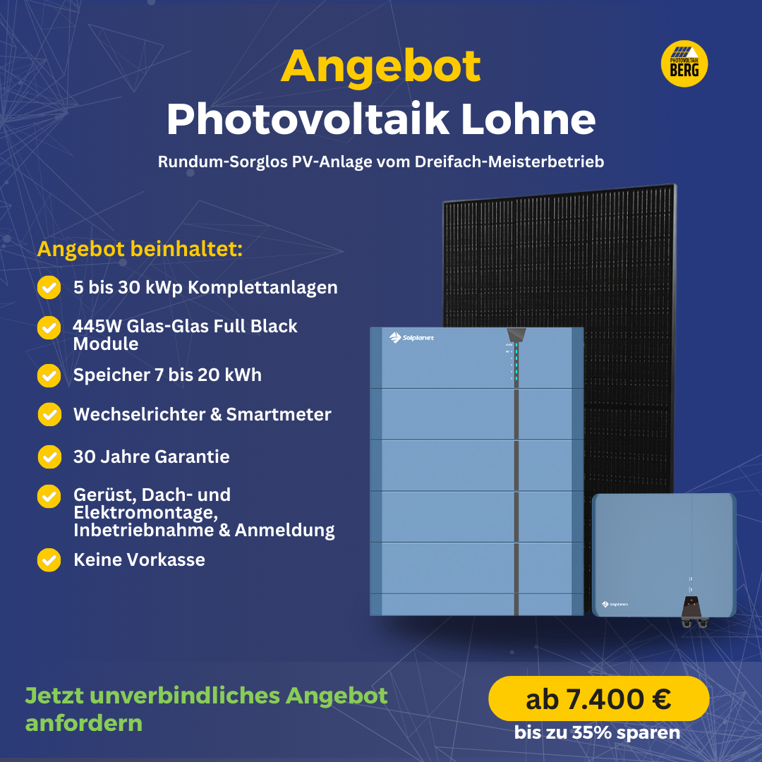 photovoltaik Lohne 5-30 kwp angebot inkl. speicher