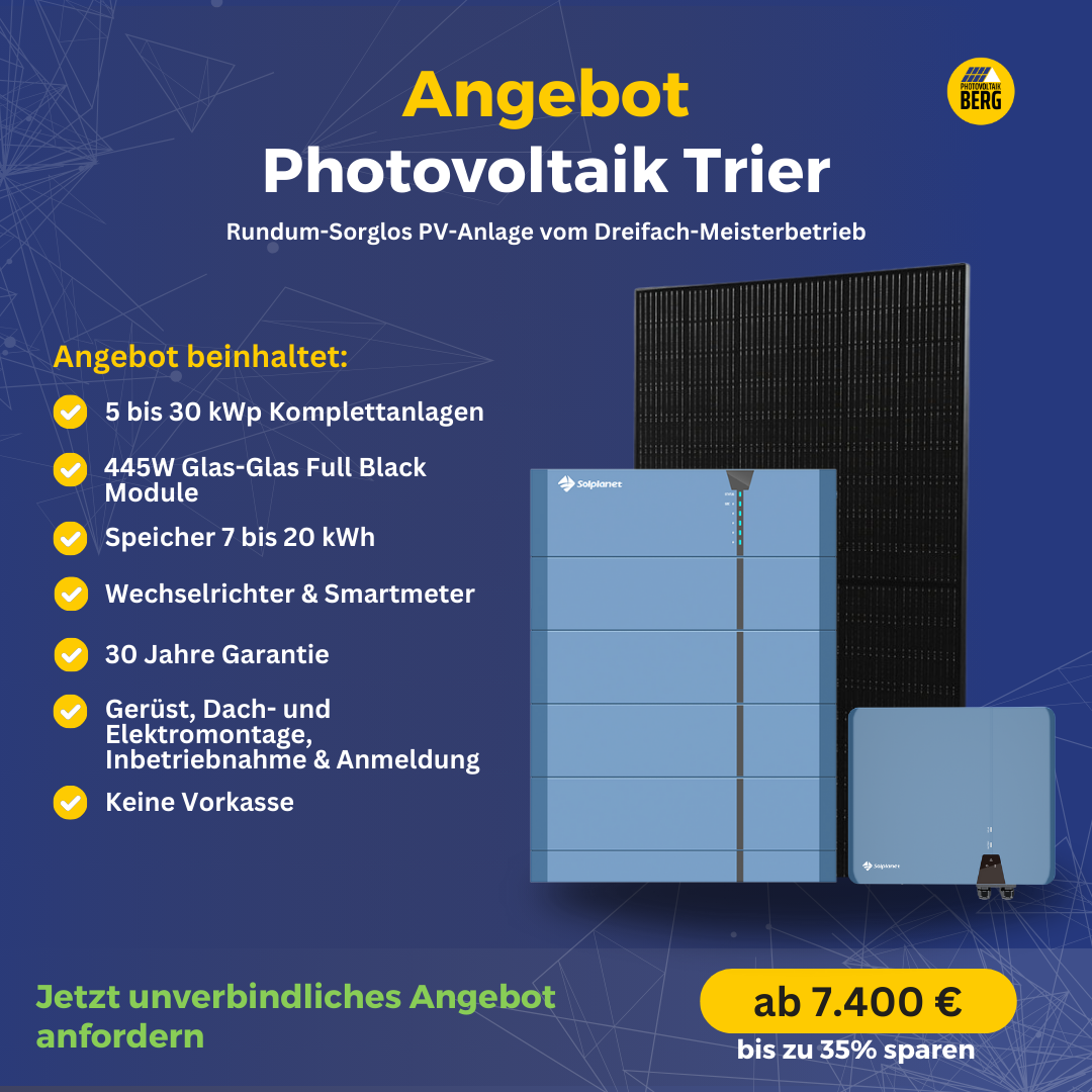 photovoltaik Trier⁠ 5-30 kwp angebot inkl. speicher und montage