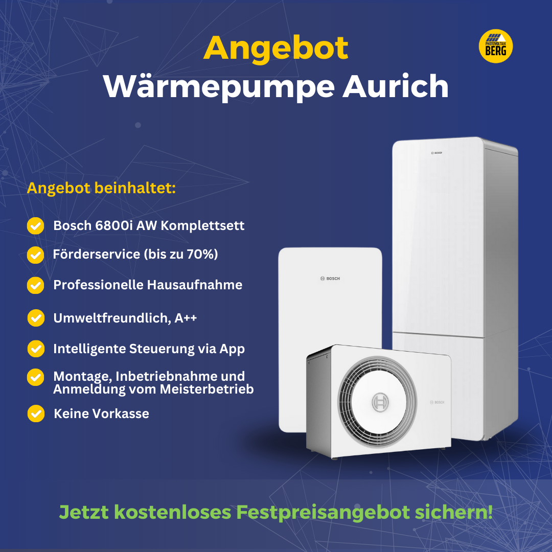 Wärmepumpe Aurich inkl. Montage, Inbetriebnahme und Anmeldung
