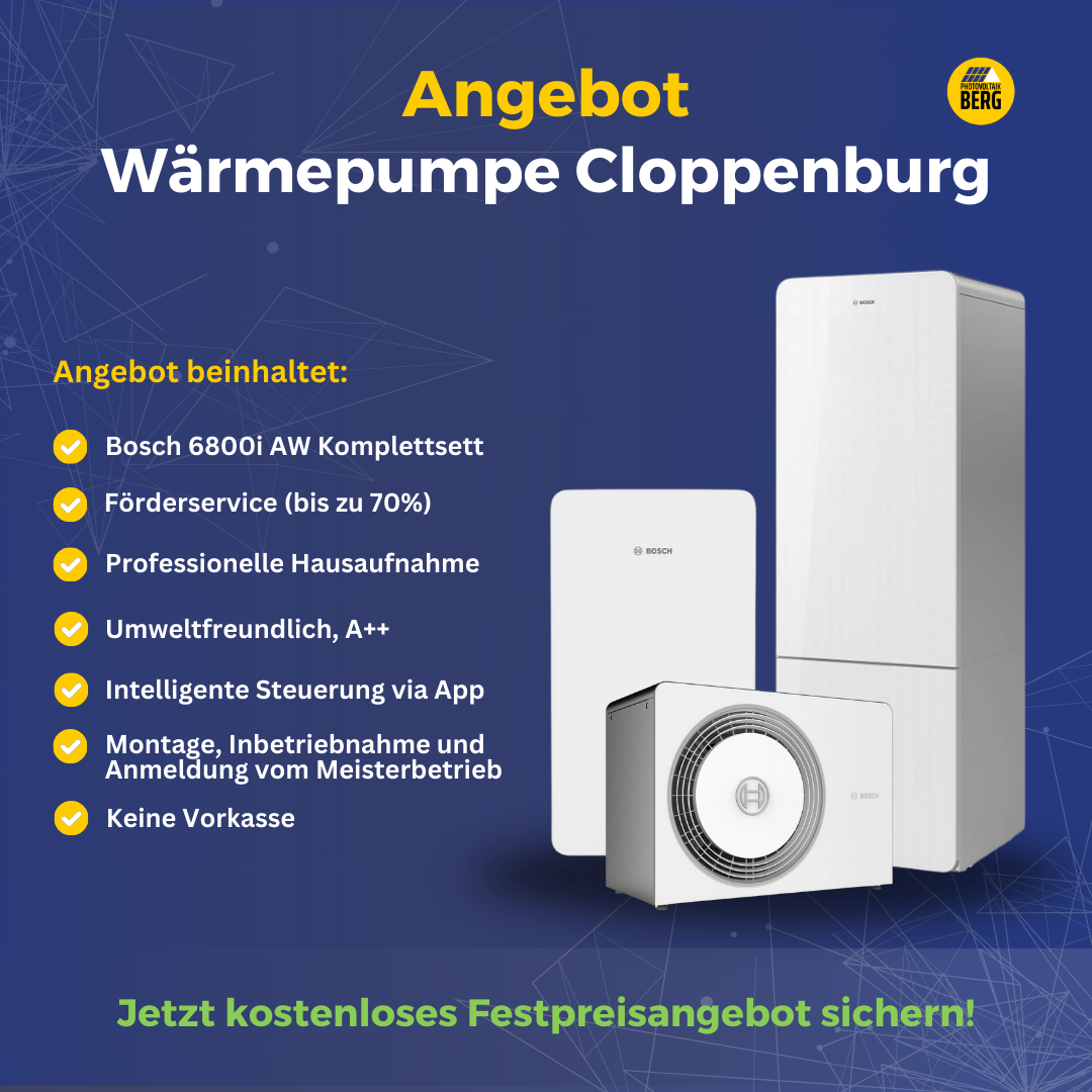 Wärmepumpe Cloppenburg inkl. Montage, Inbetriebnahme und Anmeldung