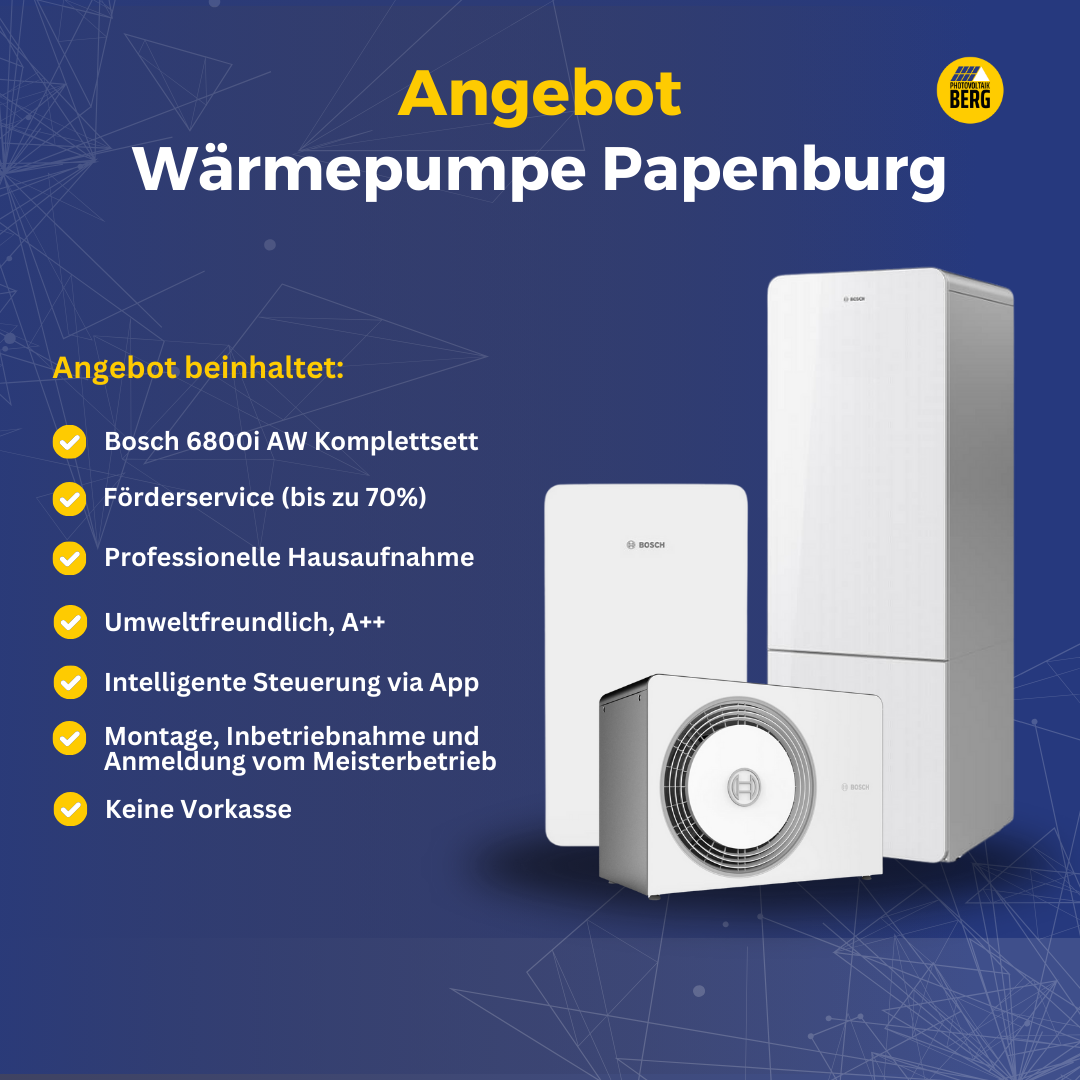 Wärmepumpe Papenburg inkl. Montage, Inbetriebnahme und Anmeldung
