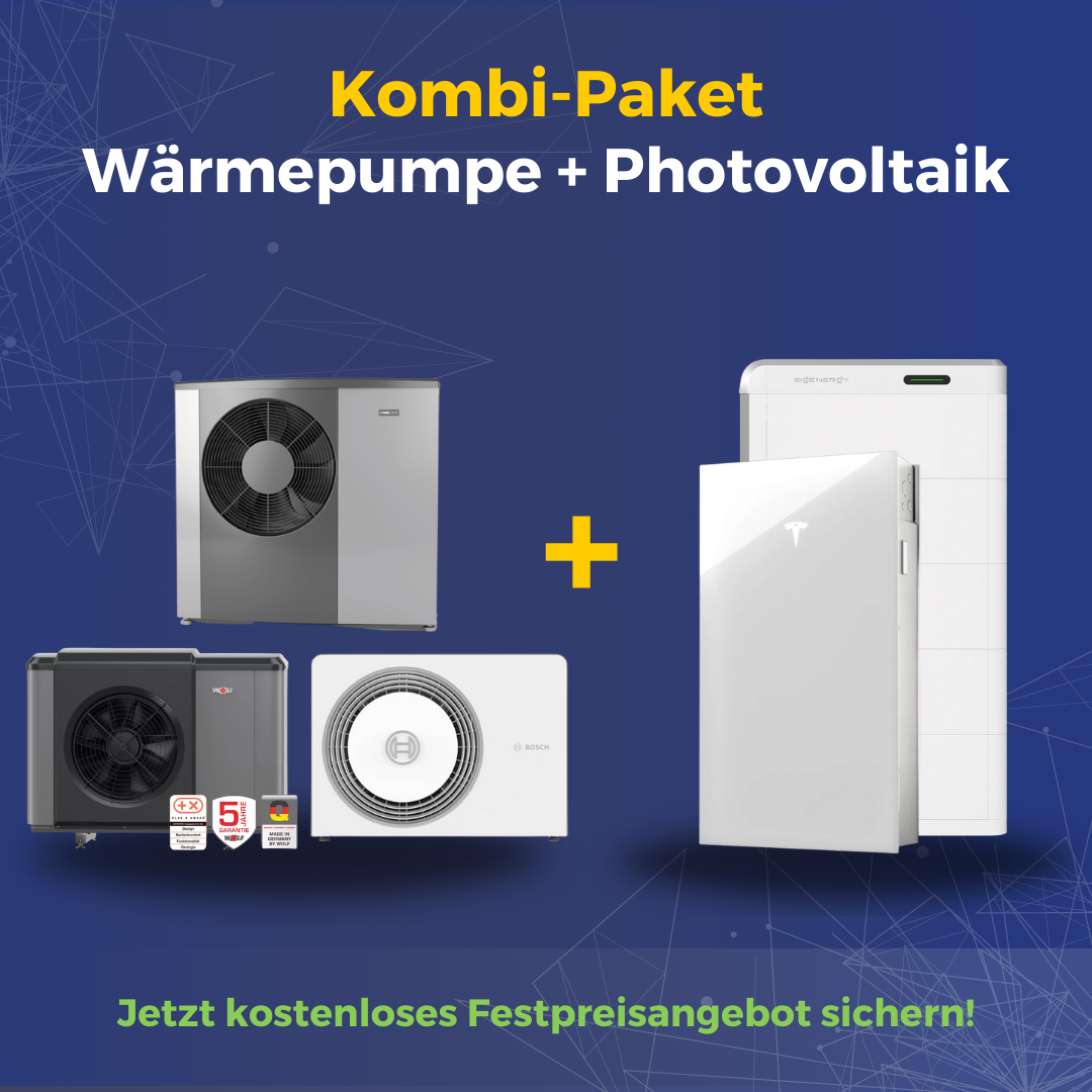 Wärmepumpe und Photovoltaik Komplettpaket inkl. Montage, Inbetriebnahme und Anmeldung