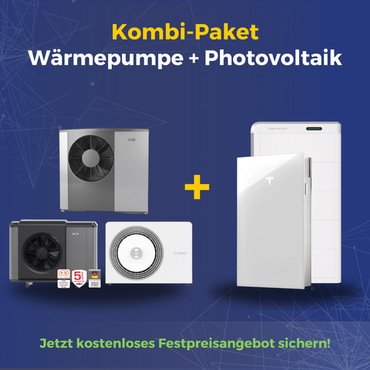 Wärmepumpe und Photovoltaik Komplettpaket inkl. Montage, Inbetriebnahme und Anmeldung