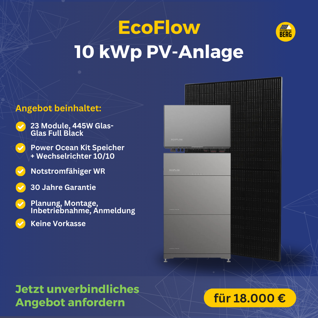 ecoflow angebot 10 kwp pv anlage inkl. speicher, wechselrichter und monta