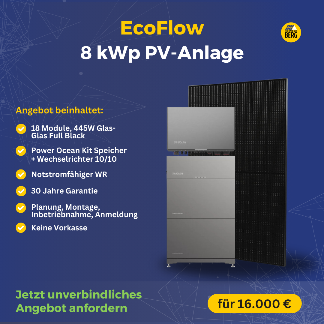 ecoflow angebot 8 kwp pv anlage inkl. speicher, wechselrichter und monta