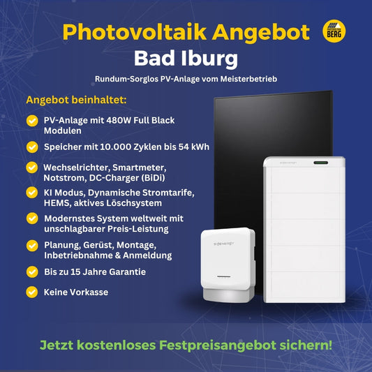 Photovoltaik Bad Iburg Angebot inkl. Speicher und Montage