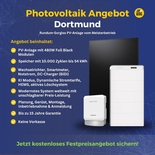Photovoltaik Dortmund Angebot inkl. Speicher und Montage