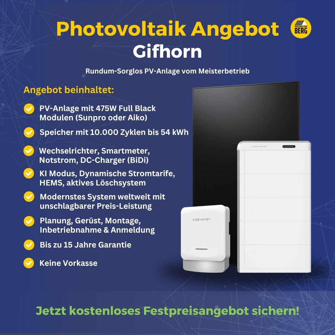 Photovoltaik Gifhorn – Komplettanlage mit Speicher, Montage und Anmeldung