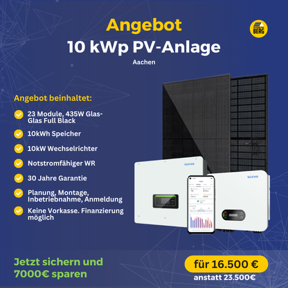 photovoltaik Aachen 10 kwp angebot inkl. speicher