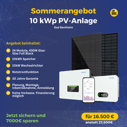 photovoltaik Bad Bentheim 10 kwp angebot inkl. speicher