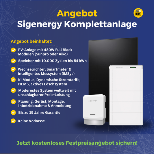 sigenergy photovoltaik angebot inkl. speicher und montage