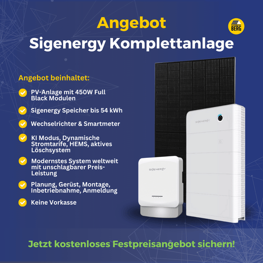 sigenergy photovoltaik komplettanlage angebot 5-30kwp inkl. speicher und montage