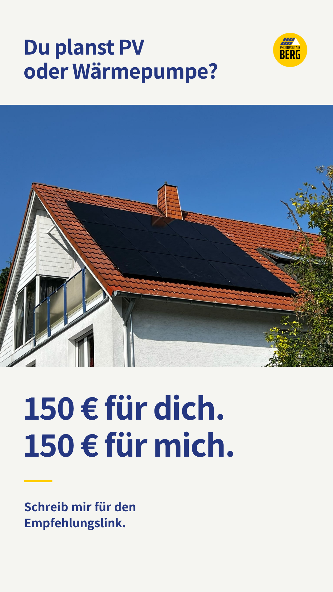 Story-Motiv: 150 € für dich. 150 € für mich.